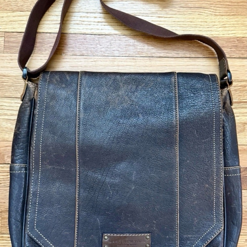 Marc New York Dark Brown Messenger Bag